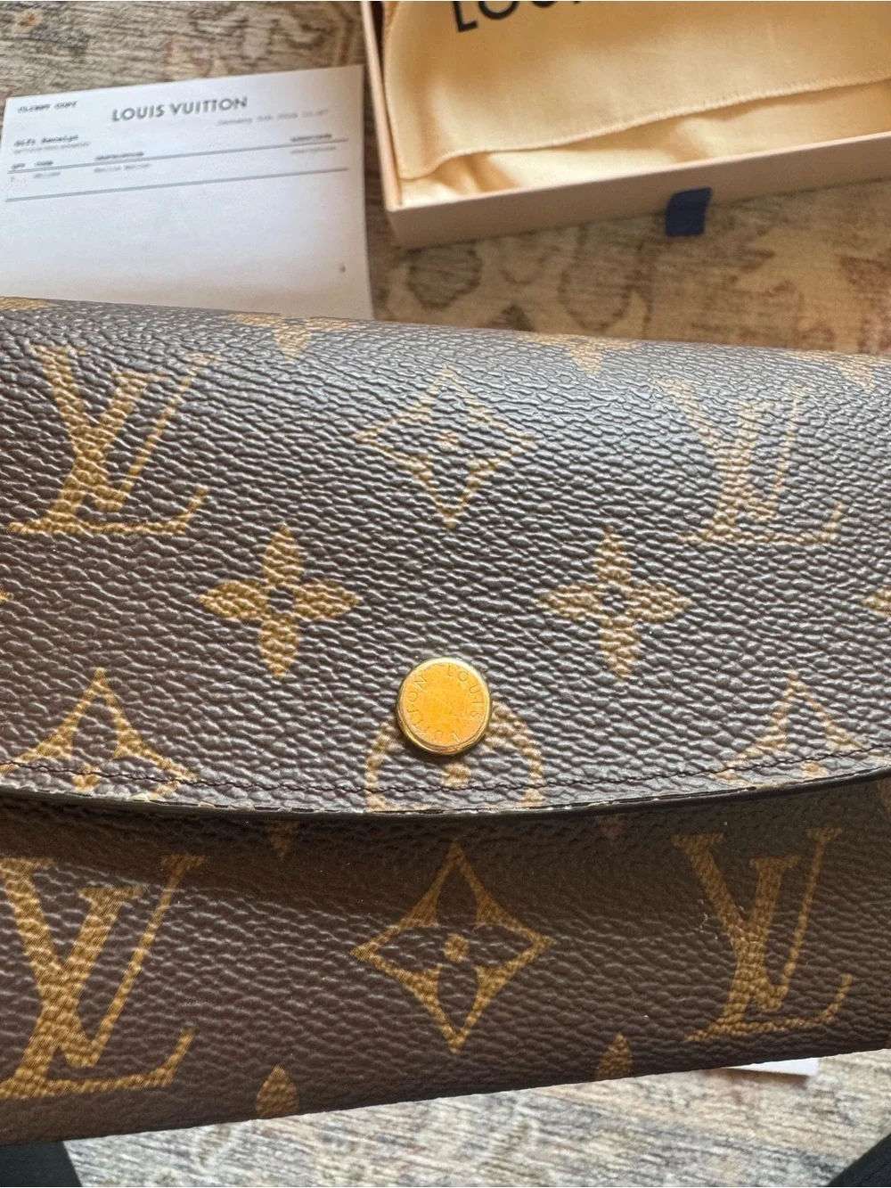Louis Vuitton Emilie Wallet Pink Leather